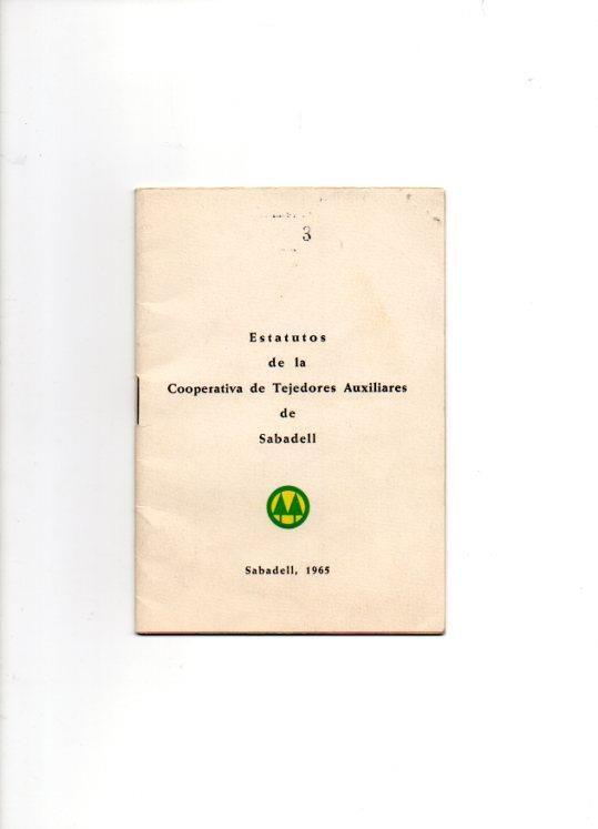 V49098: Estatutos Cooperativa de Tejedores Auxiliares de Sabadell año 1965