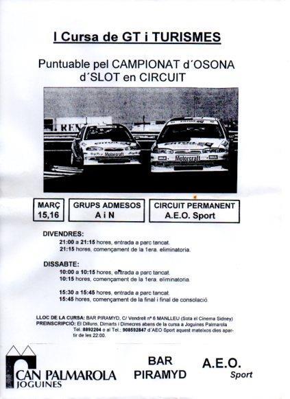 V49088: I Cursa de GT i Turisme puntuable Campionat d'Osona