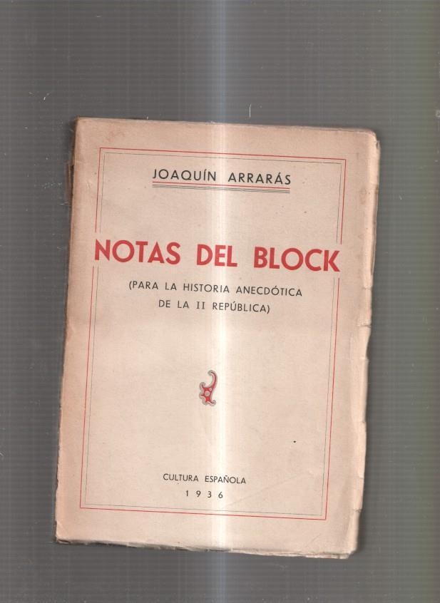 Notas del Block ( para la historia anecdotica de la II Republica )