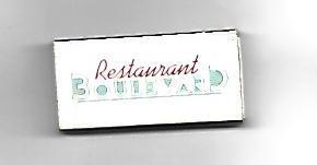 CAJA DE CERILLAS 160: Restaurant Boulevard. Londres