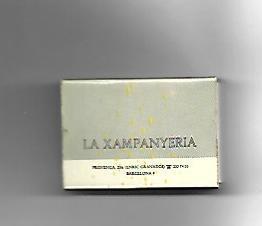 CAJA DE CERILLAS 173:  La Xampanyeria. Barcelona