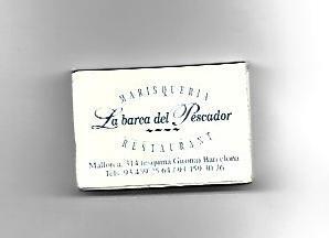 CAJA DE CERILLAS 176: La Barca del Pescador- Barcelona