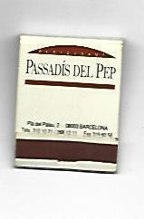 CAJA DE CERILLAS 130: Restaurante Passadis del Pep. Barcelona