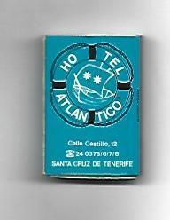 CAJA DE CERILLAS 183: Tenerife. Hotel Atlantico