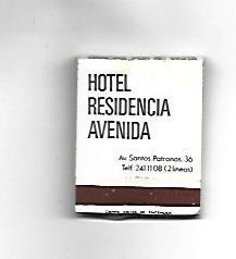 CAJA DE CERILLAS 198: Hotel Residencia Avenida. Alzira