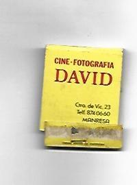 CAJA DE CERILLAS 200: Cine fotografia David. Manresa