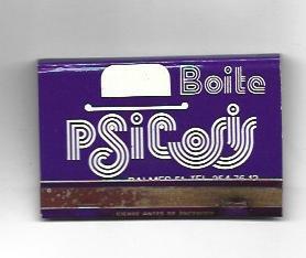 CAJA DE CERILLAS 35: Boite Psicosis.Barcelona