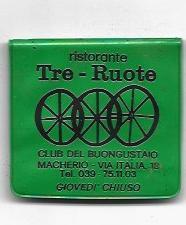 CAJA DE CERILLAS 52: Ristorante Tre Route. Italia