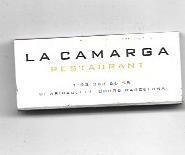 CAJA DE CERILLAS 54: Restaurante La Camarga. Barcelona