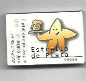 CAJA DE CERILLAS 57: Tapas Estrella de Plata. Barcelona