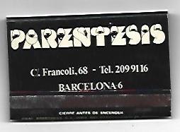 CAJA DE CERILLAS 8: Parentesis. Barcelona