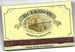 CAJA DE CERILLAS 14: Restaurante Gueridon. Barcelona