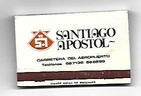 CAJA DE CERILLAS 22: Hotel Santiago Apostol