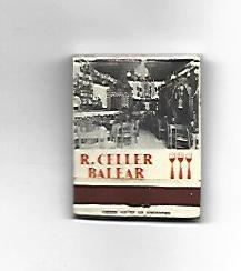 CAJA DE CERILLAS 101: Restaurante Celer Balear