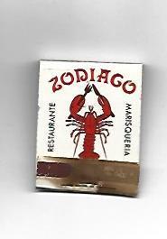 CAJA DE CERILLAS 102: Marisqueria Zodiaco. Barcelona