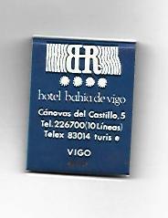 CAJA DE CERILLAS 111: Hotel Bahia de Vigo
