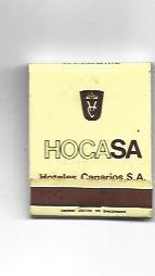 CAJA DE CERILLAS 86: Hoteles Canarios SA