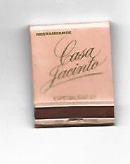 CAJA DE CERILLAS 91: Restaurante Casa Jacinto.Barcelona