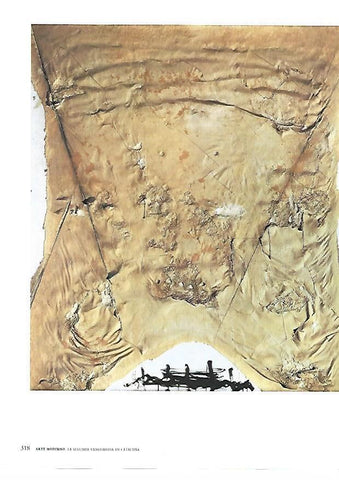 LAMINA 39068: Pintura, tierra, collage y cordel, por Antoni Tapies