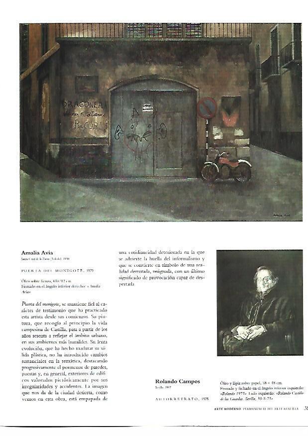 LAMINA 39100: Puerta del monigote, por Amalia Avia y Autorretrato por Rolando Campos
