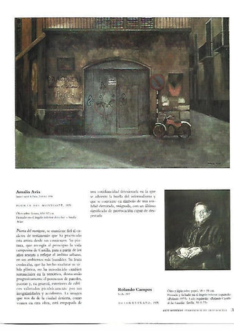 LAMINA 39100: Puerta del monigote, por Amalia Avia y Autorretrato por Rolando Campos