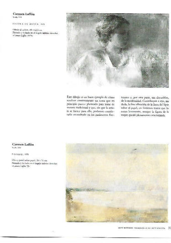 LAMINA 39097: Figura de mujer y Paisaje, por Carmen Laffon