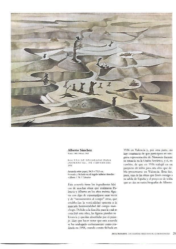 LAMINA 39044: Boceto de decorado para Numancia, por Alberto Sanchez