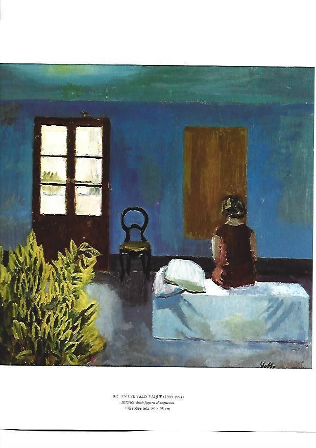 LAMINA 39165: Interior amb figura d'esquena, por Esteve Valls