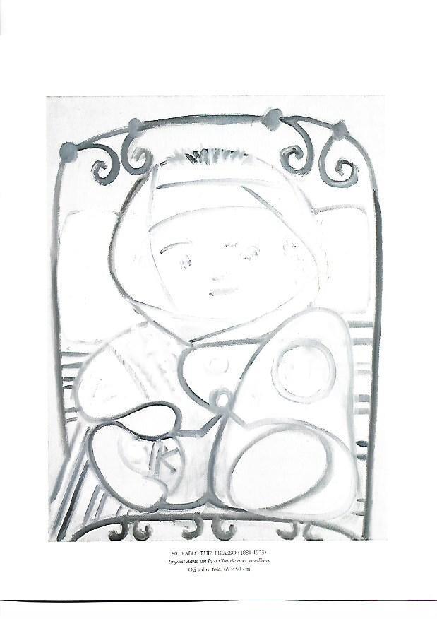 LAMINA 39155: Enfant dans le lit, por Picasso