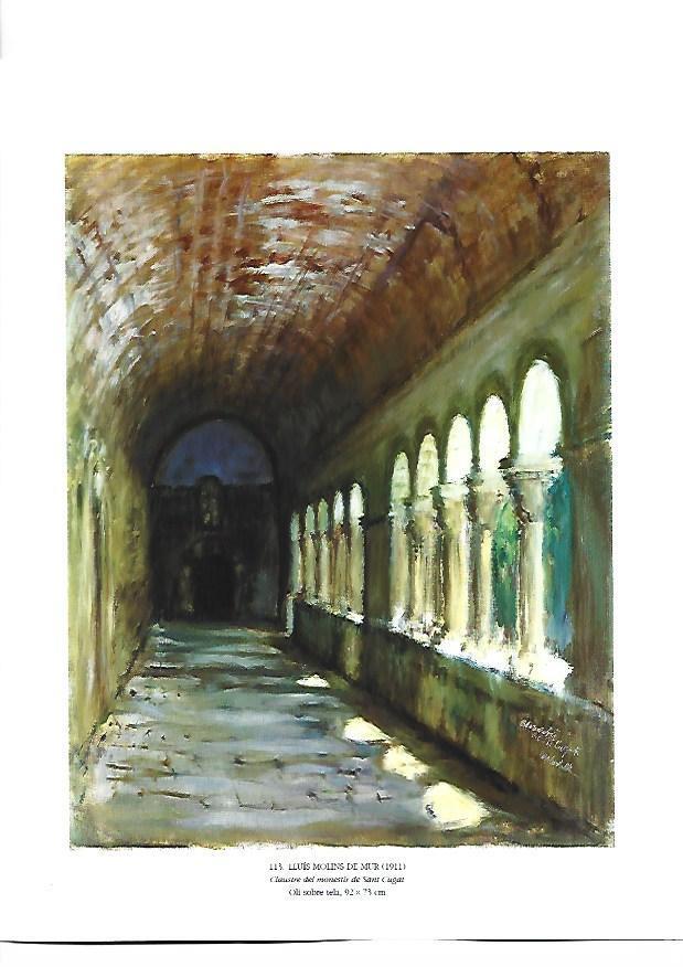 LAMINA 39171: Claustre del monastir de Sant Cugat, por Lluis Molins
