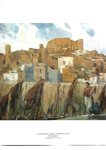 LAMINA 39137: Veles a la platja, por Alexandre de Cabanyes