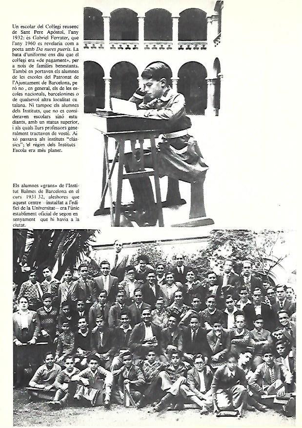 LAMINA 38908: Alumnos del Instituto Balmes de Barcelona en 1931-1932