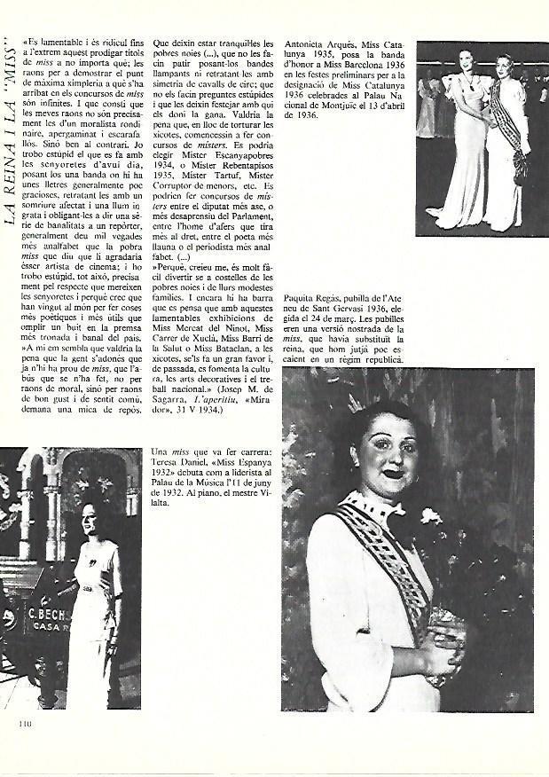 LAMINA 38897: Miss Catalunya 1935 y Teresa Daniel, Miss España 1932
