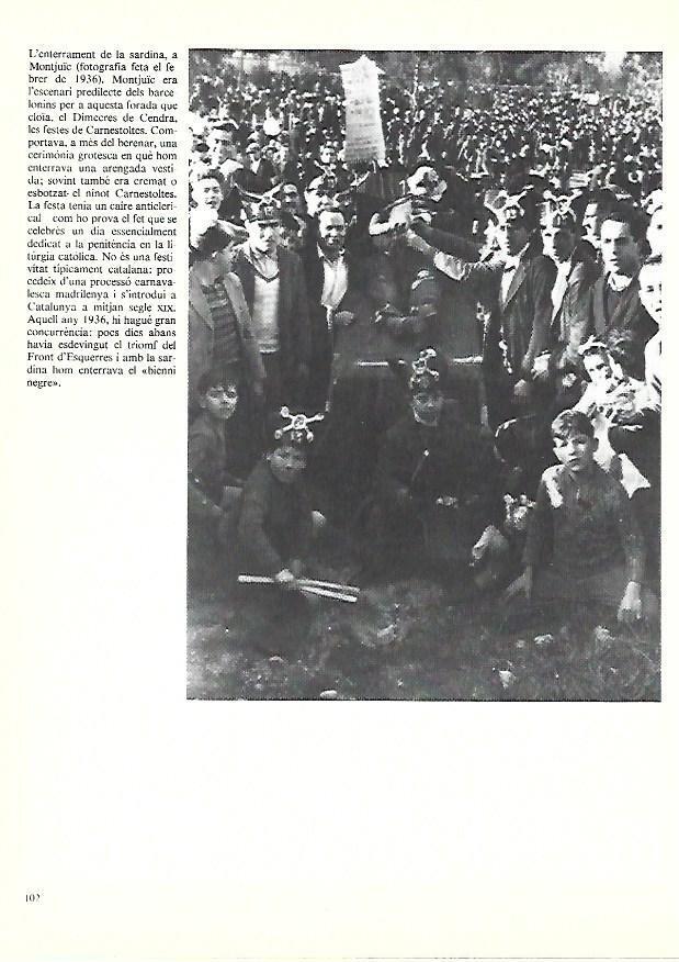 LAMINA 38893: Entierro de la sardina en Montjuic. 1936