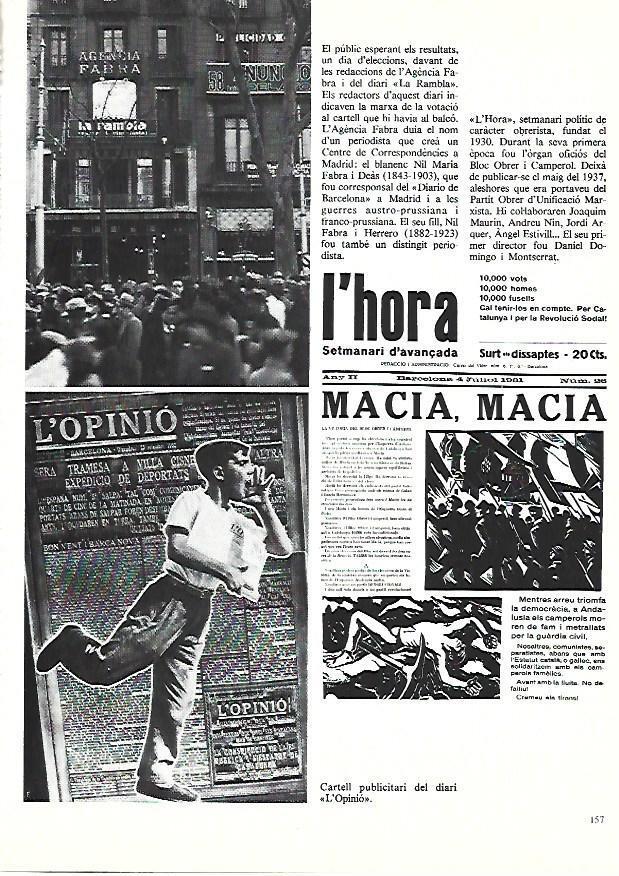LAMINA 38921: Cartel publicitario del diario L'Opinio