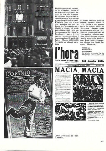 LAMINA 38921: Cartel publicitario del diario L'Opinio