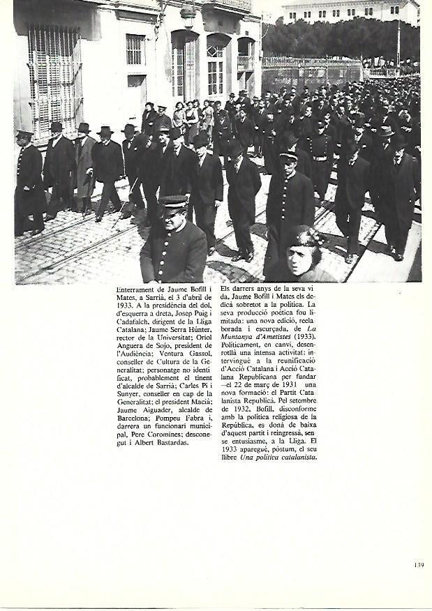 LAMINA 38912: Entierro de Jaume Bofill i Mate el 3 de abril de 1933