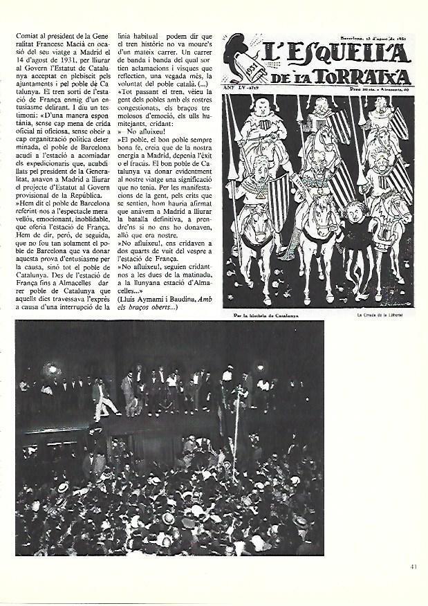 LAMINA 38863: Despedida a Macia hacia su viaje a Madrid en 1931