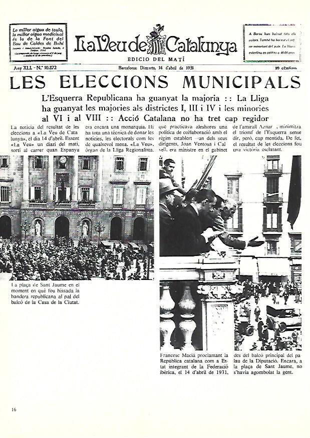 LAMINA 38850: Elecciones municipales en Barcelona 1931