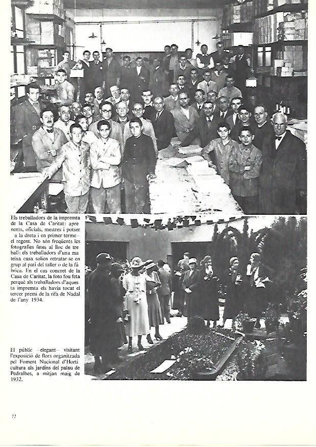 LAMINA 38878: Trabajadores de la imprenta de la Casa de la Caridad de Barcelona.1934