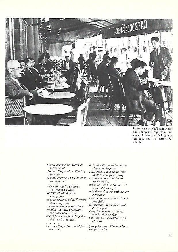 LAMINA 38875: Terraza del Café de la Rambla en 1930