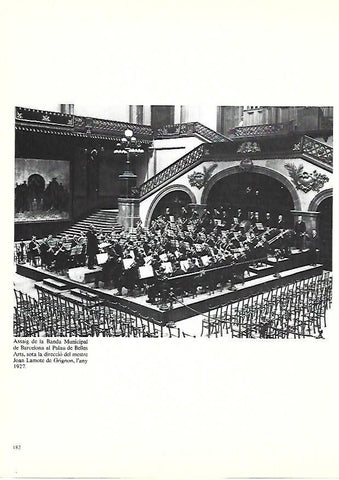 LAMINA 38932: Banda Municipal de Barcelona en el Palau de Belles Arts, 1927