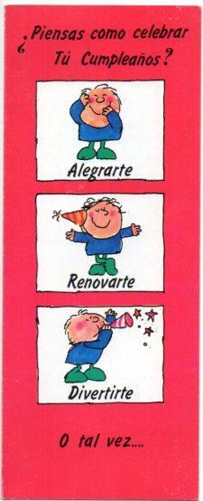 V49531: Tarjeta felicitacion de cumpleaños Popy Cards. 45 POPY 80