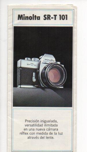 V49521: Minolta SR-T 101 catalogo desplegable