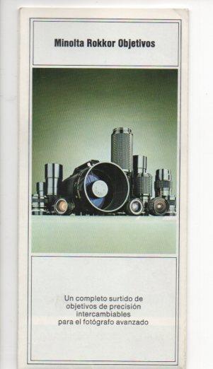 V49520: Minolta Rokkor Objetivos catalogo desplegable