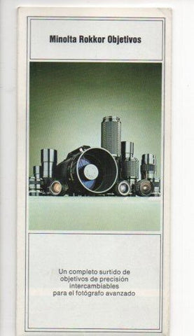 V49520: Minolta Rokkor Objetivos catalogo desplegable