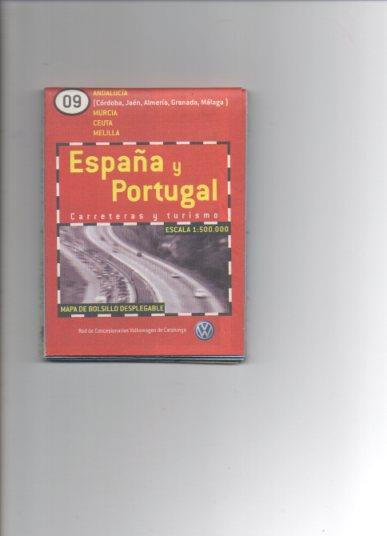 V49553: Mapa de España y Portugal, de bolsillo y desplegable  nº 09