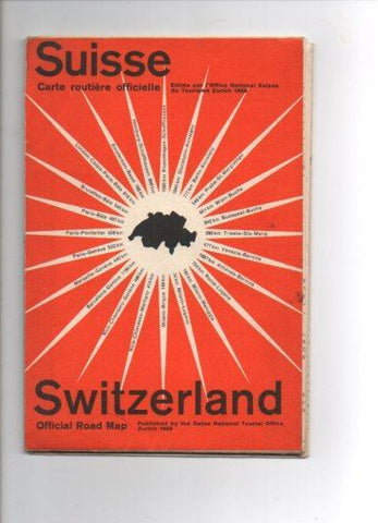 V49555: Suiza hoja de ruta oficial, mapa desplegable