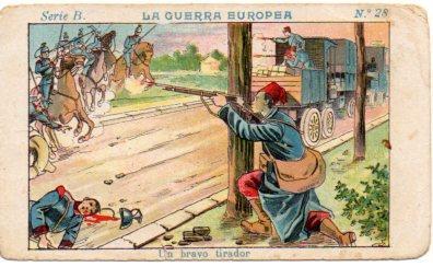 V49410: Cromo Chocolate Angelical. La Guerra Europea Serie B nº 28