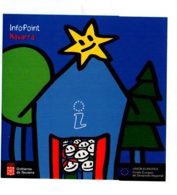 V49480: Pegatina Info Point Navarra del Gobierno de Navarra